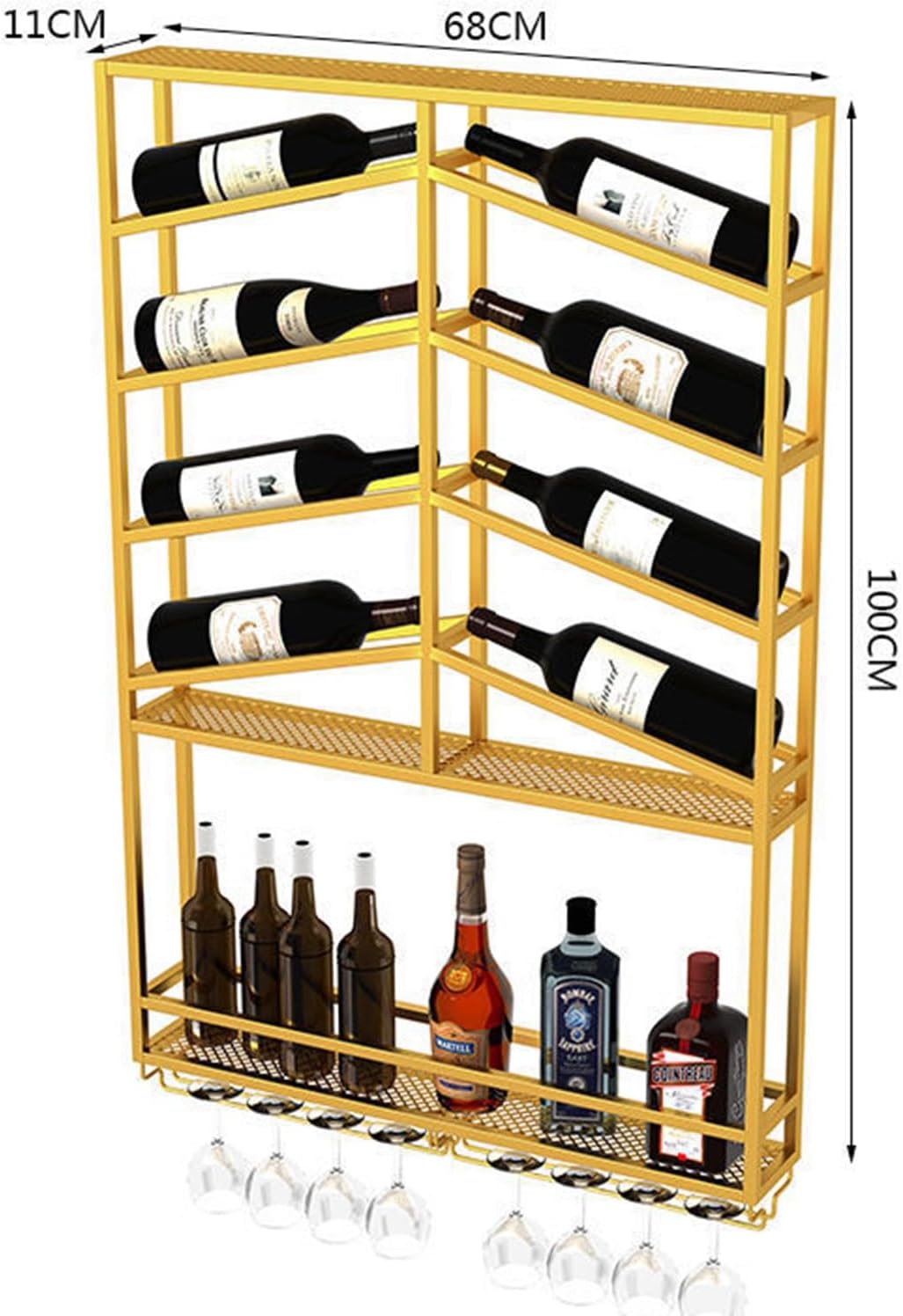 LED Industrial Wine Rack Wall Mounted