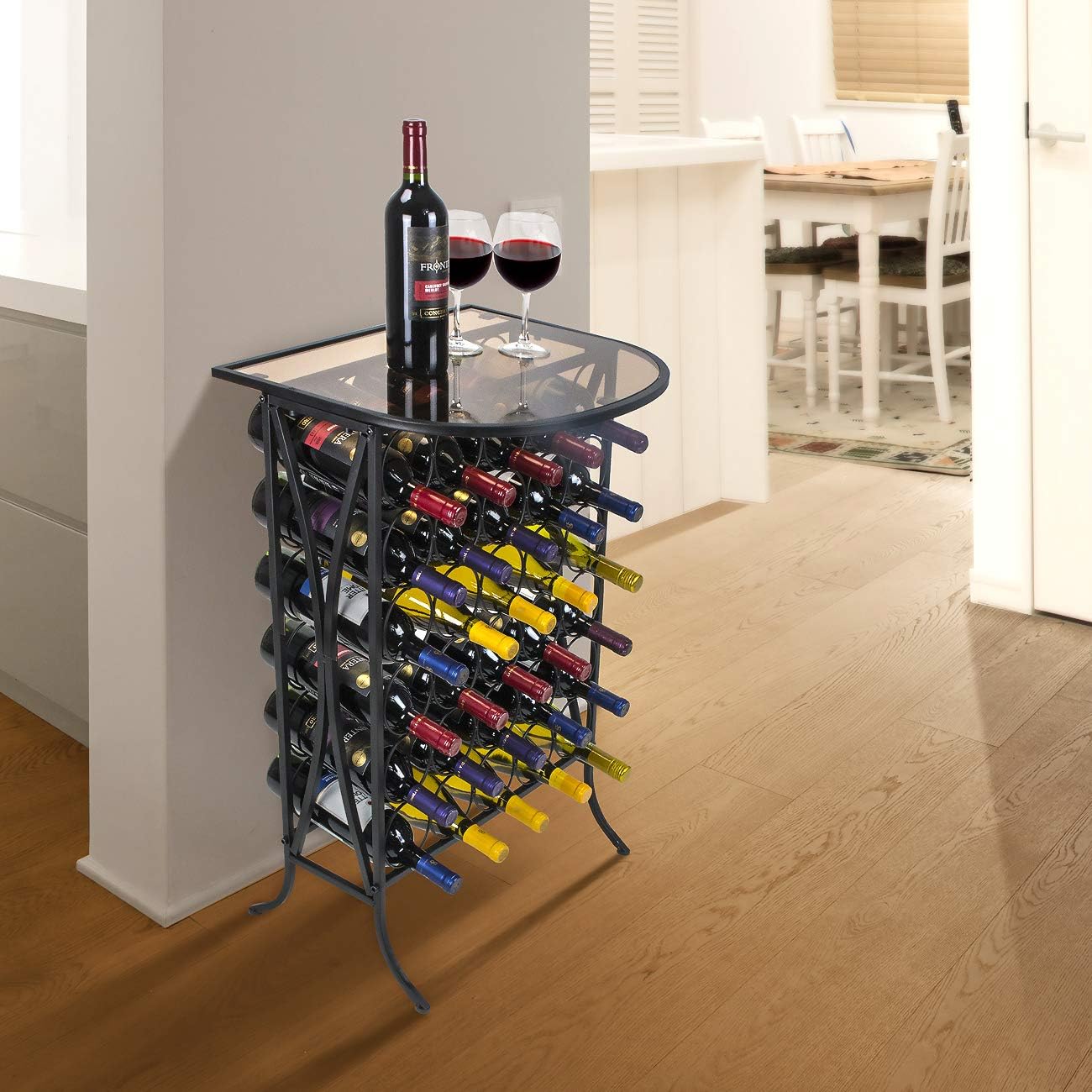 Elegant French Style Wine Rack to Compliment Any Space (Wine Stand - 30 Bottles)